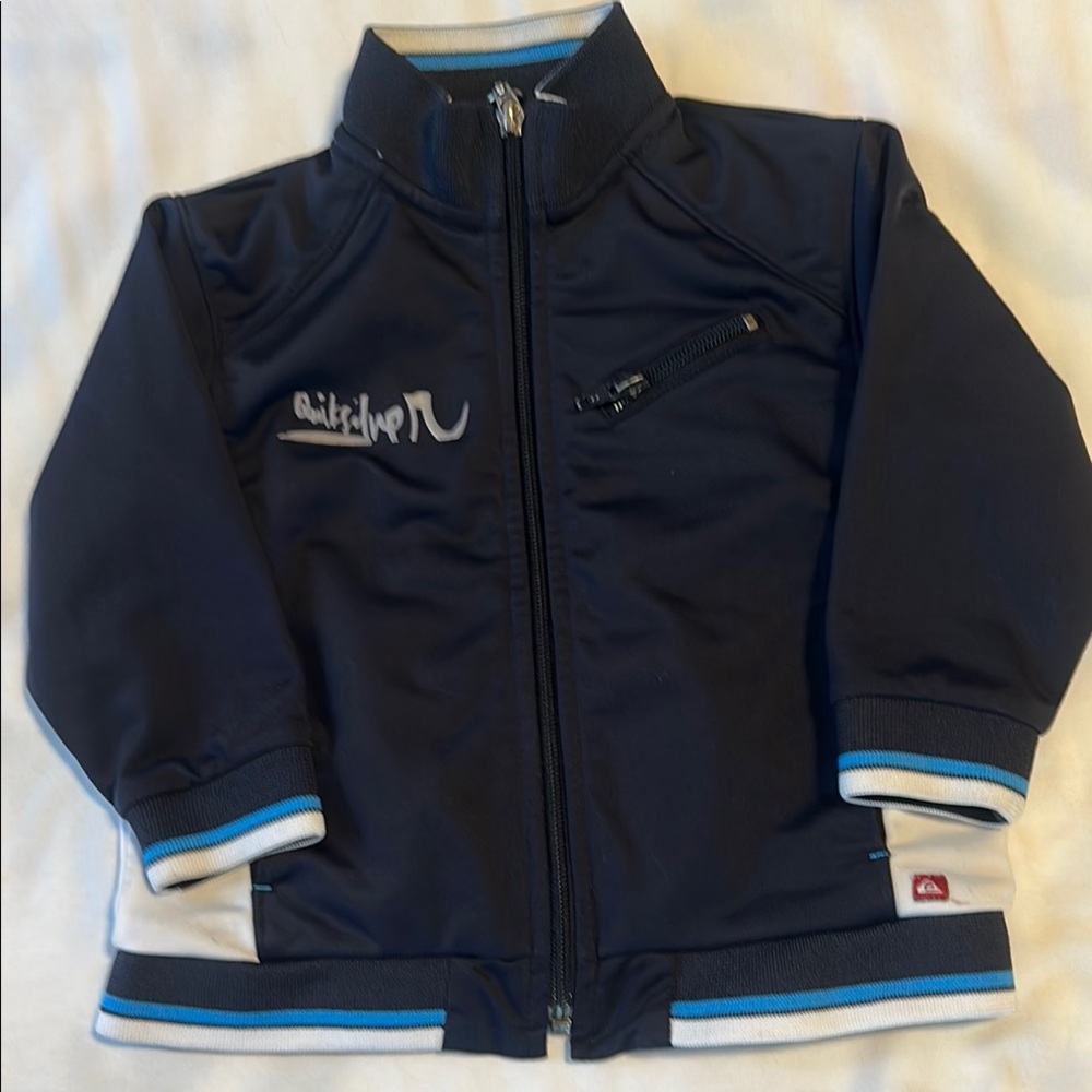 Quiksilver Black and Blue Jacket Size 2T